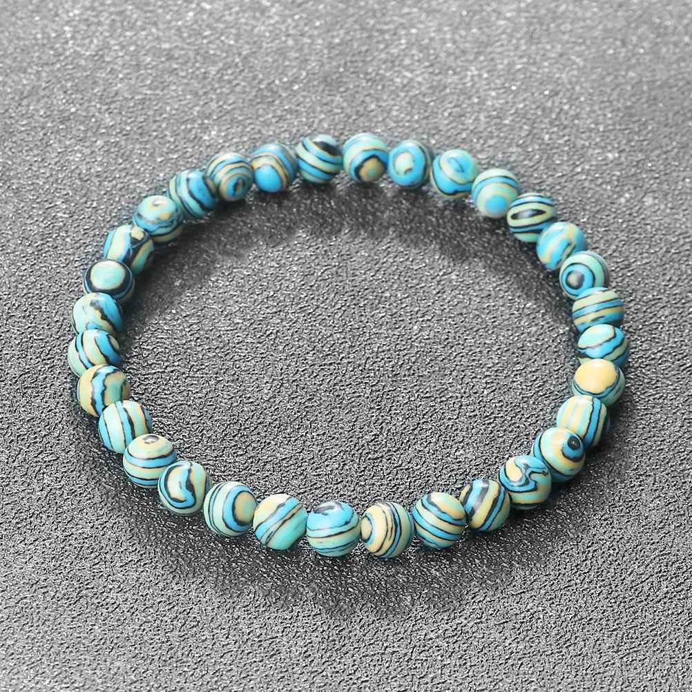 Marylin - Blauwe Malachiet Natuurstenen Armbanden