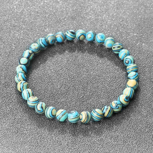 Marylin - Blauwe Malachiet Natuurstenen Armbanden